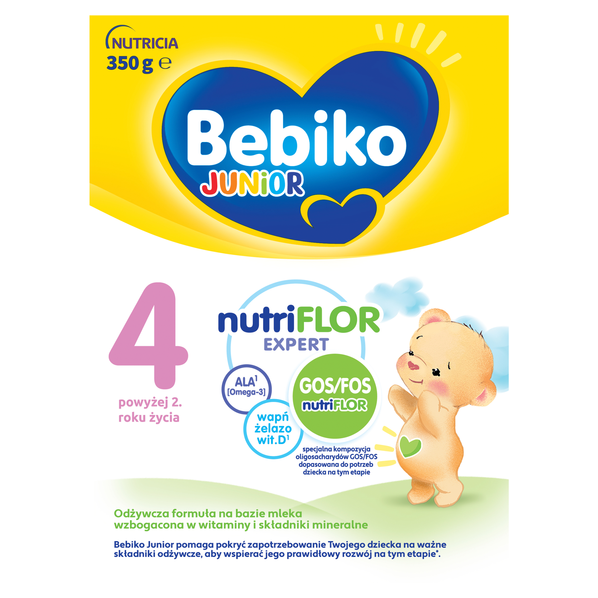BEBIKO JUNIOR 4 Mleko modyfikowane, 350 g, powyżej 2. roku życia zdjęcie