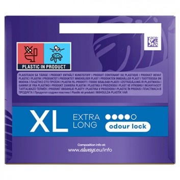 Always Dailies Long Plus Extra Protect Zapachowe wkładki higieniczne, 44 sztuki