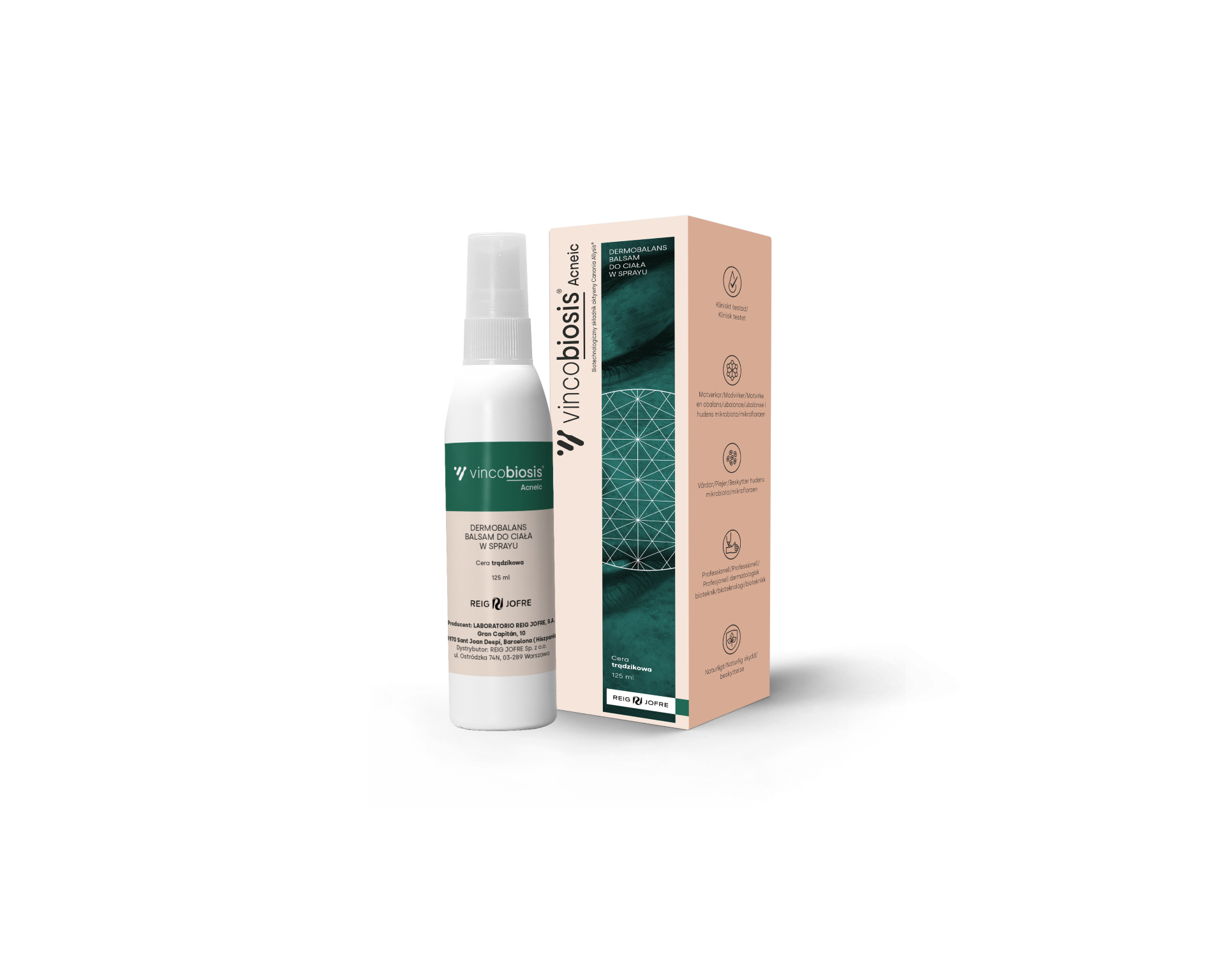 Vincobiosis® Acneic Dermobalans, Balsam do ciała w sprayu, 125 ml zdjęcie