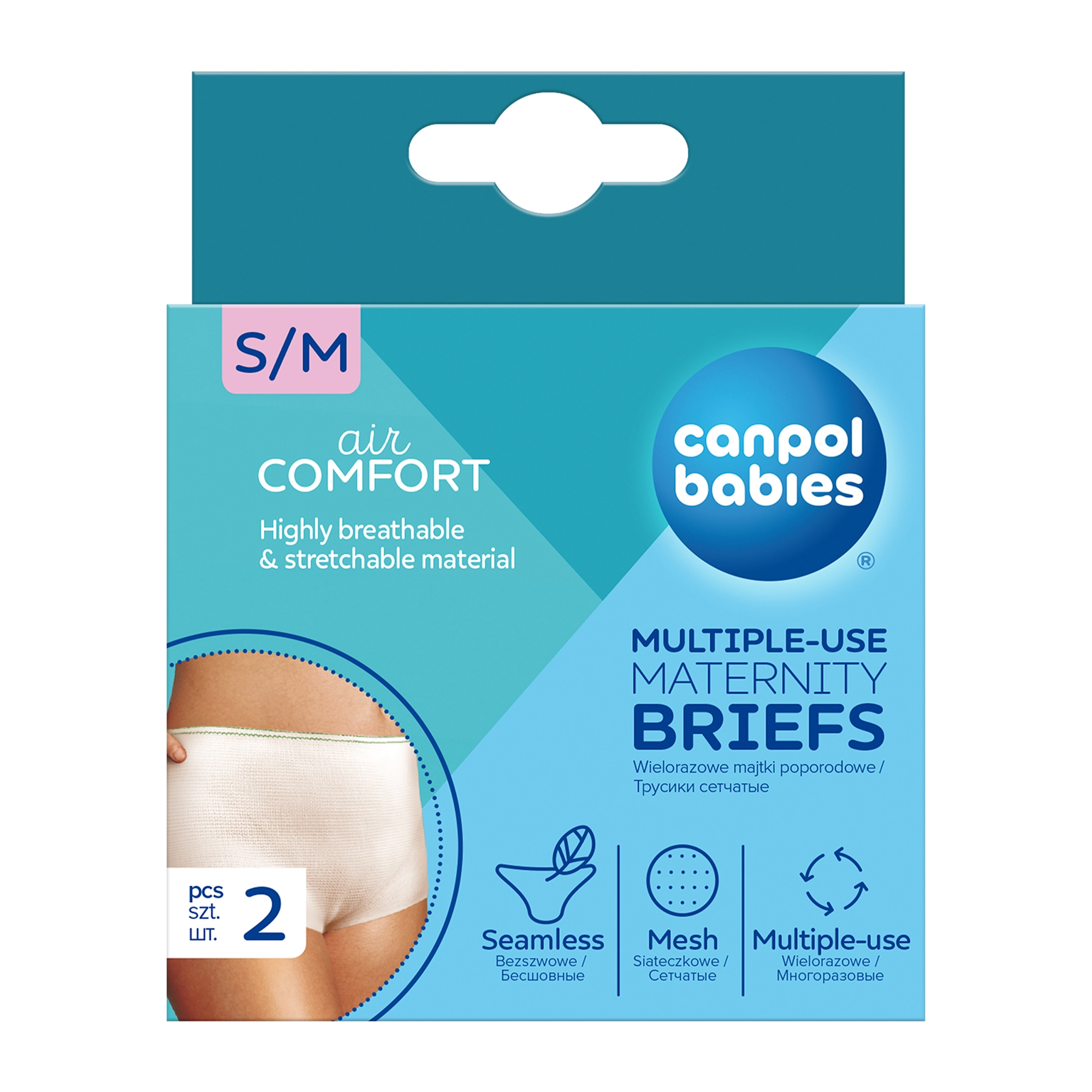 Canpol Babies wielorazowe majtki poporodowe siateczkowe rozmiar S/M 2 sztuki [73/001] zdjęcie