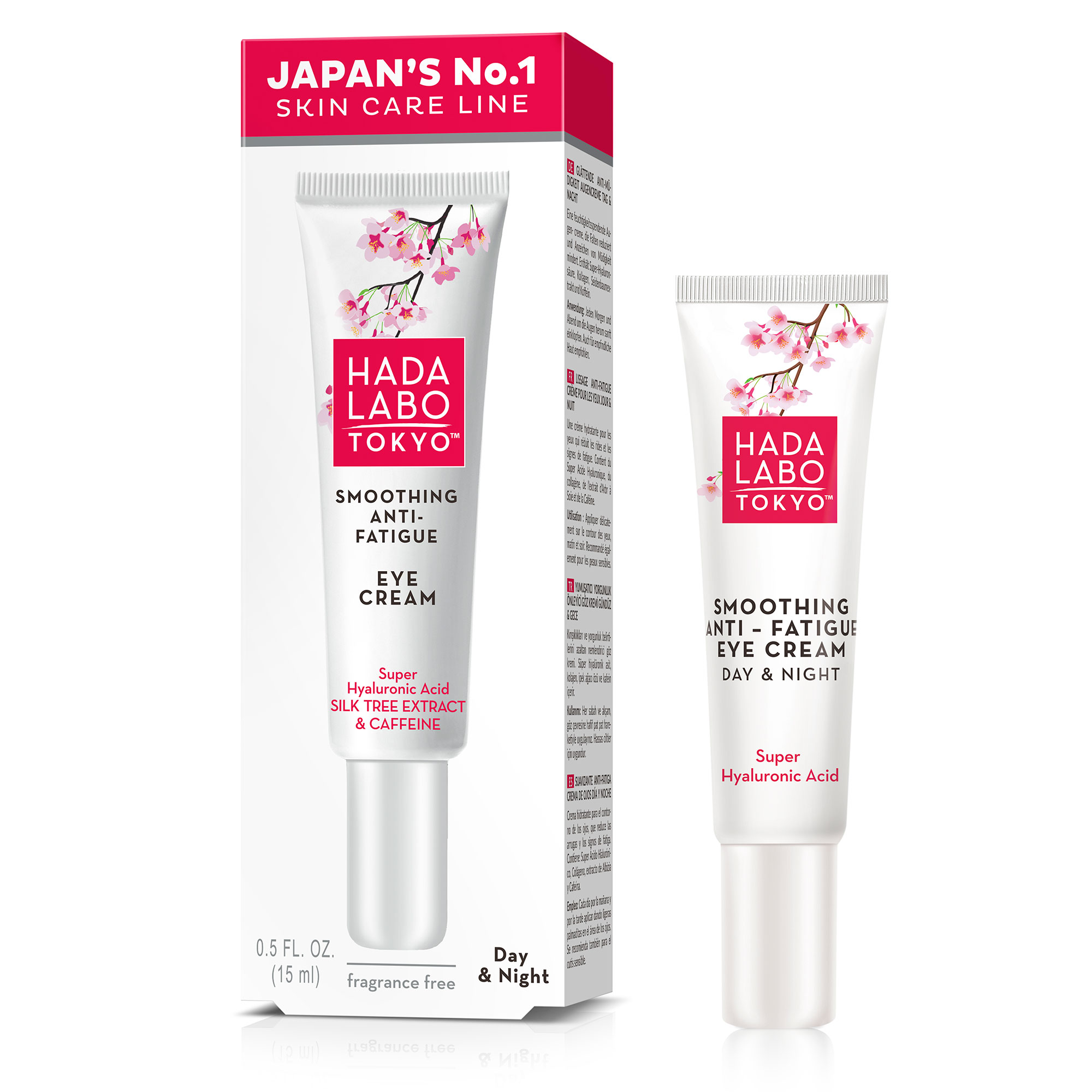 Hada Labo Tokyo, Smoothing Anti-Fatigue Eye Cream Int, krem pod oczy przeciw oznakom zmęczenia, 15 ml
