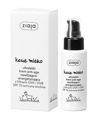 ZIAJA KOZIE MLEKO Ultralekki Krem anti-age nawilżająco-energetyzujący, 50 ml zdjęcie