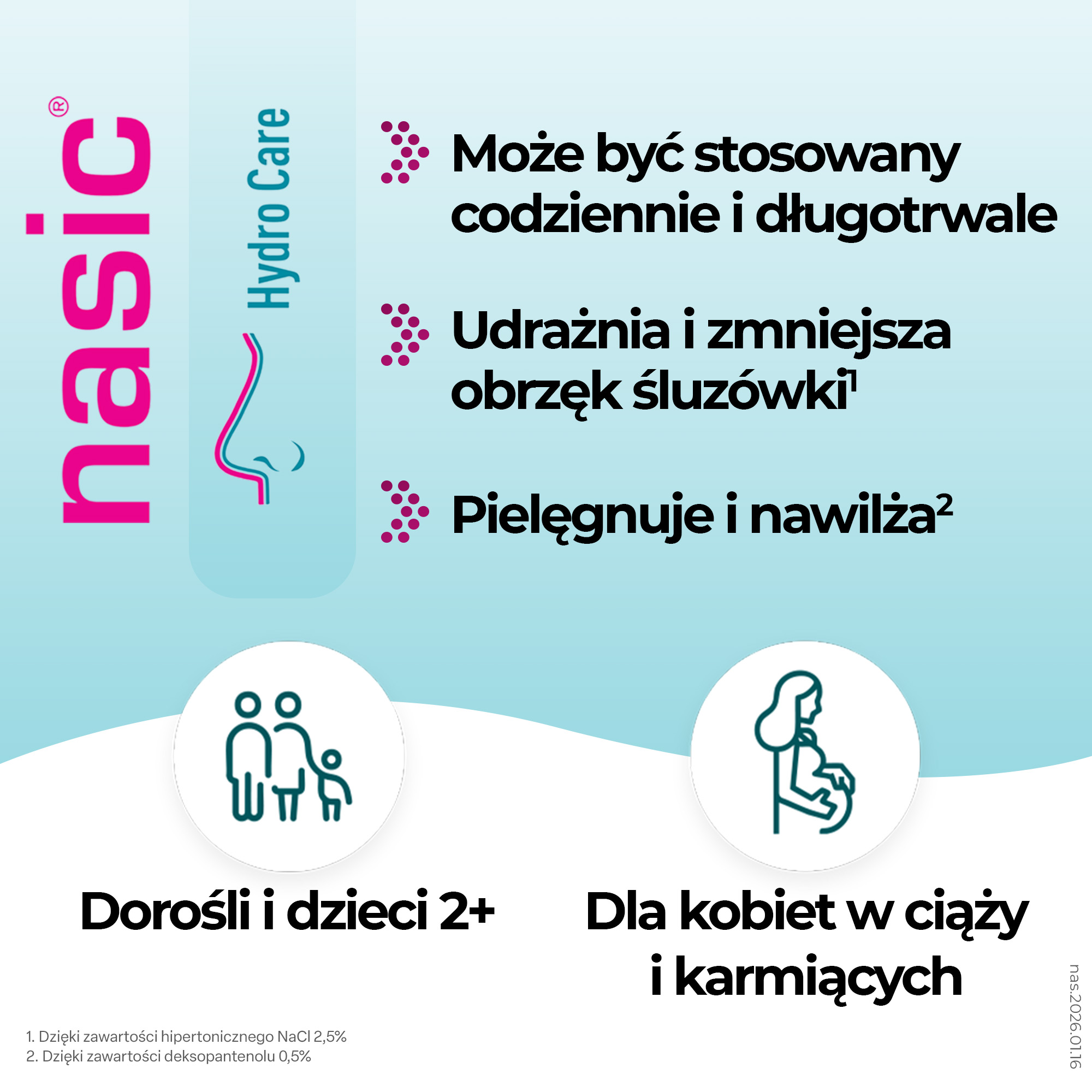 Nasic Hydro Care, aerozol do nosa, 15 ml