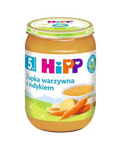 HiPP BIO od pokoleń, Zupka warzywna z indykiem, po 5. m-cu, 190 g, cena, opinie, wskazania zdjęcie