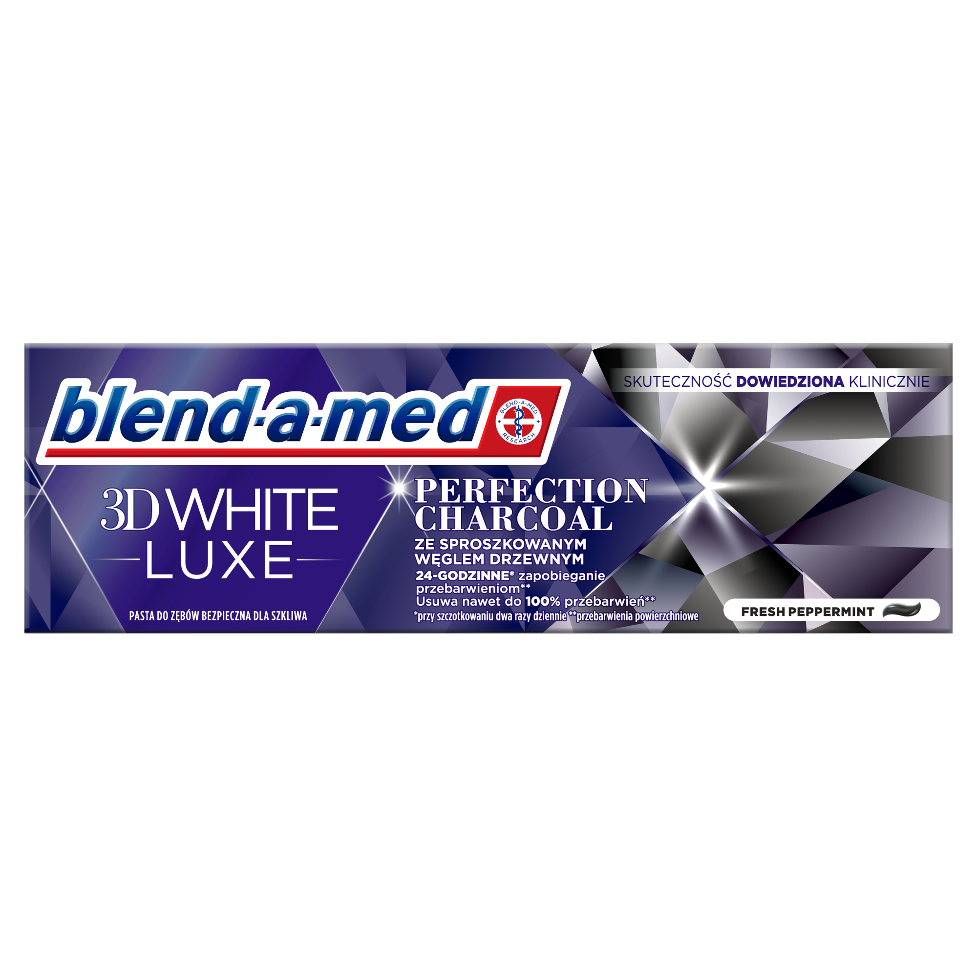 Blend-a-med Pasta 3D White Luxe Charcoal, 75 ml zdjęcie
