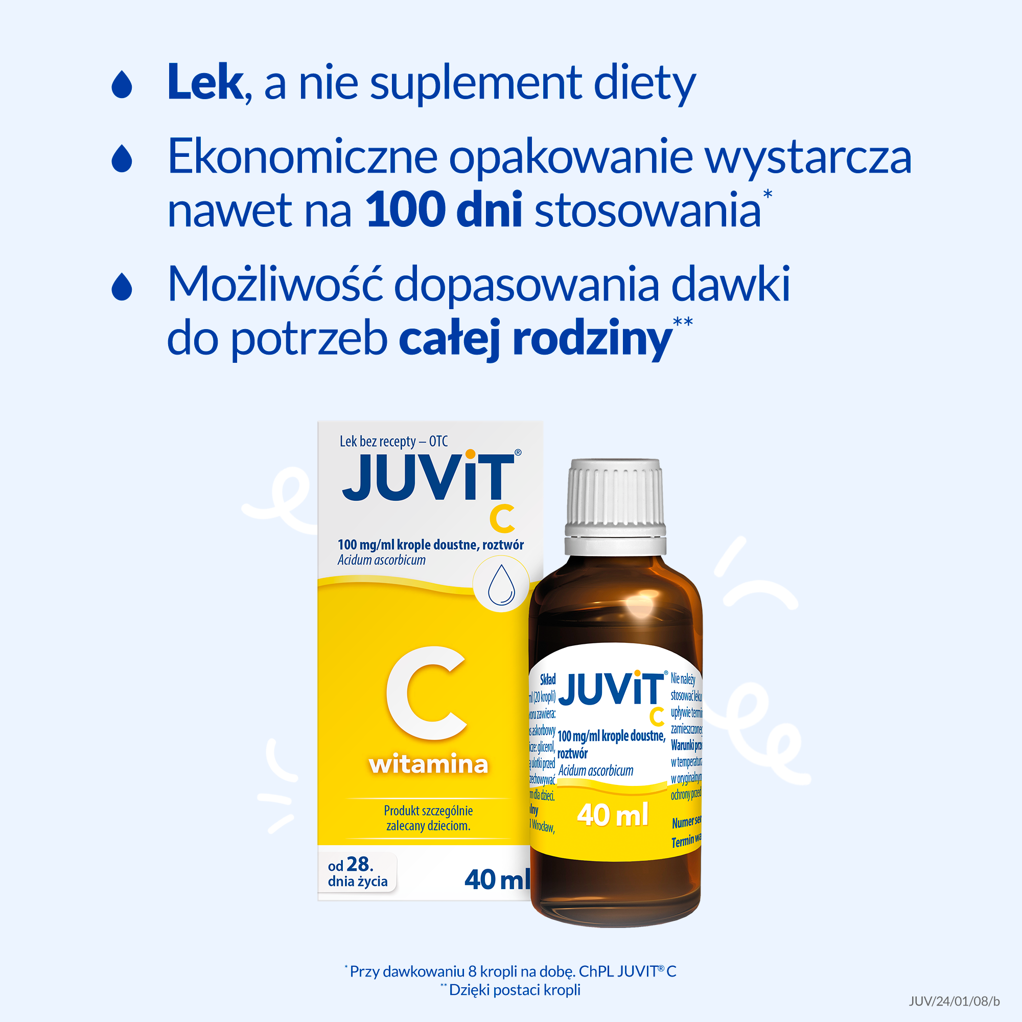 Juvit C, 100 mg/ml, krople doustne, 40 ml