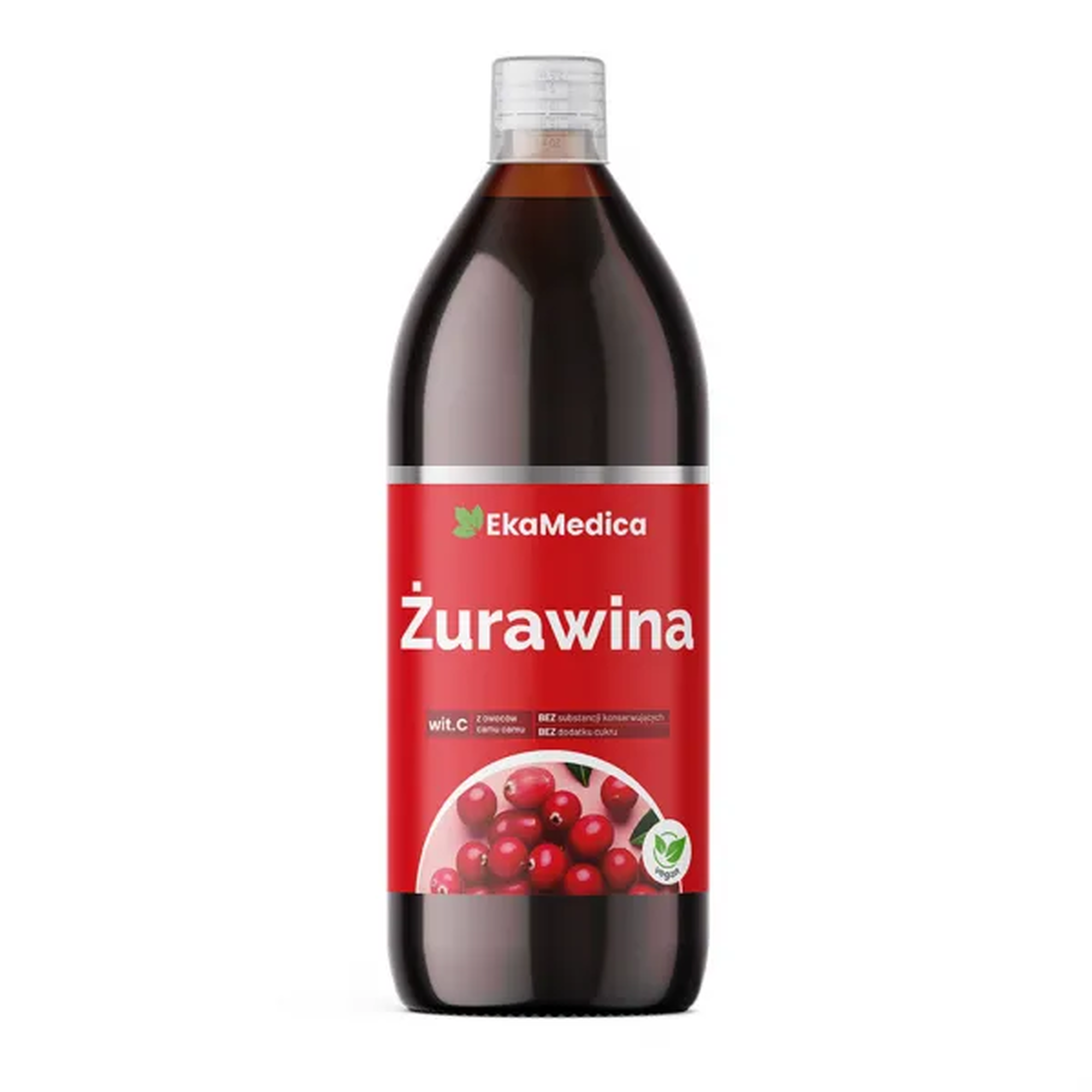 EkaMedica Żurawina 100%, 1000 ml  zdjęcie