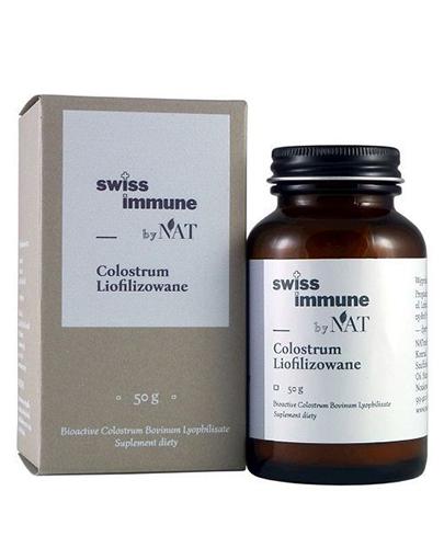 Nat Swiss immune Colostrum liofilizowane, 50 g, cena, opinie, dawkowanie zdjęcie