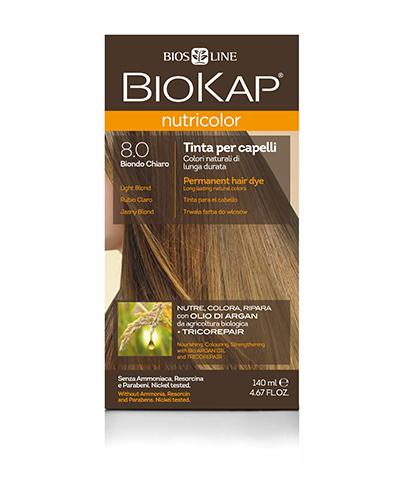 BioKap Nutricolor Farba do włosów 8.0 Jasny Blond - 140 ml  zdjęcie