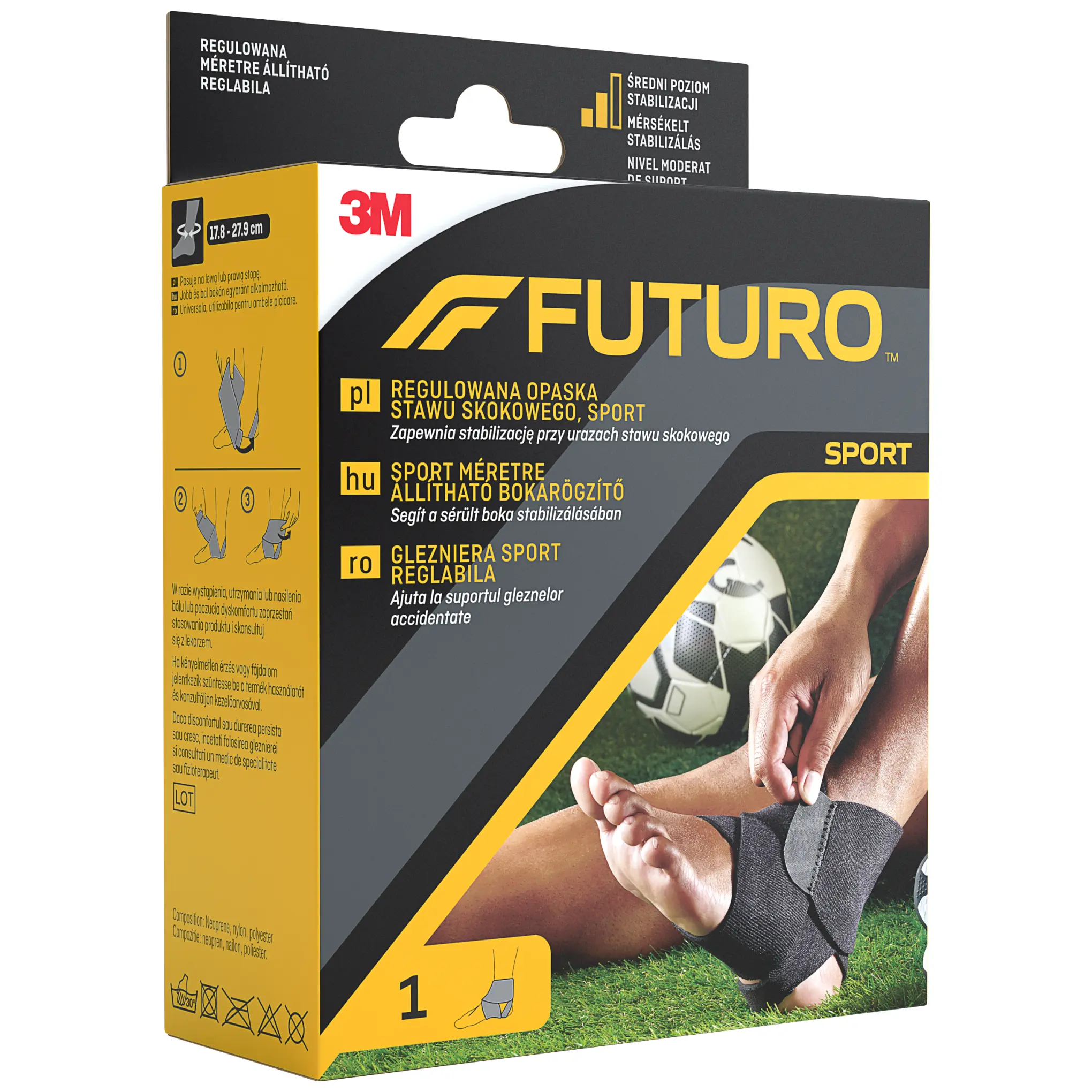 Futuro Sport regulowana opaska na kostke 1 sztuka