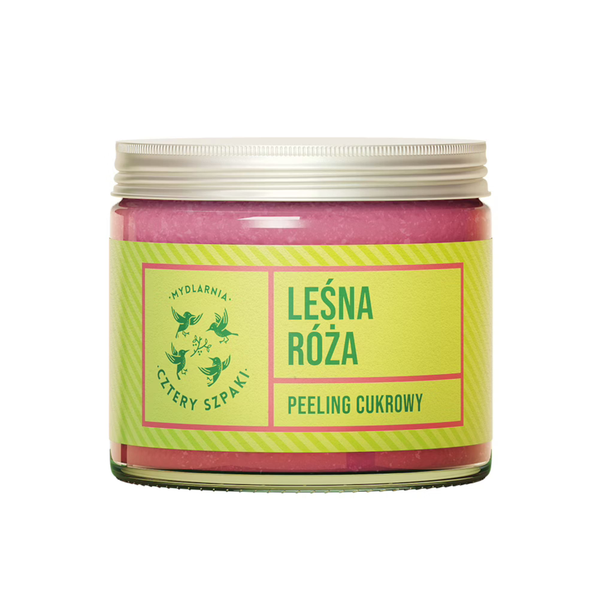 Mydlarnia Cztery Szpaki Leśna Róża, Peeling naturalny cukrowy peeling do ciała, 250 ml zdjęcie