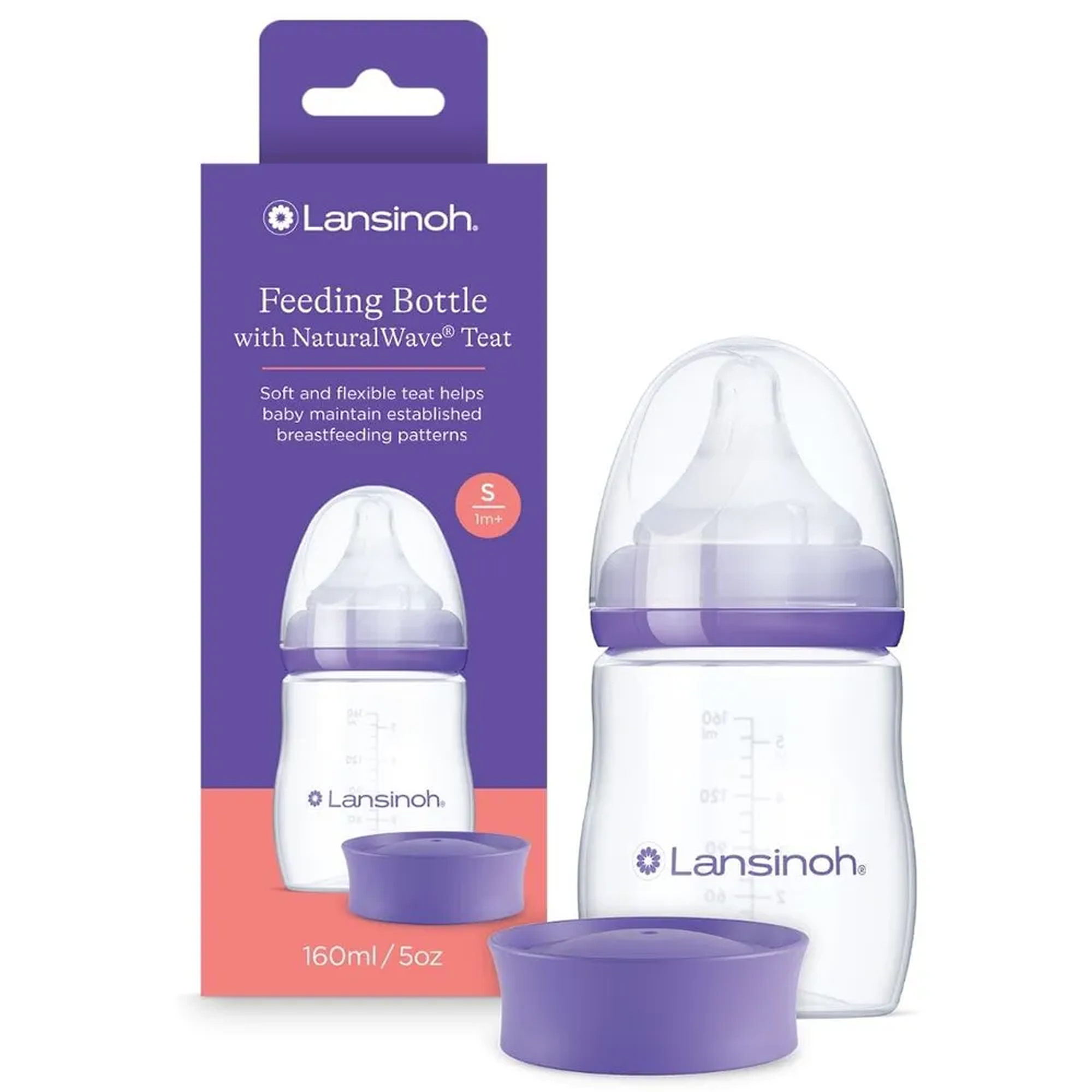 Lansinoh Butelka do karmienia niemowląt ze smoczkiem NaturalWave, 160 ml zdjęcie