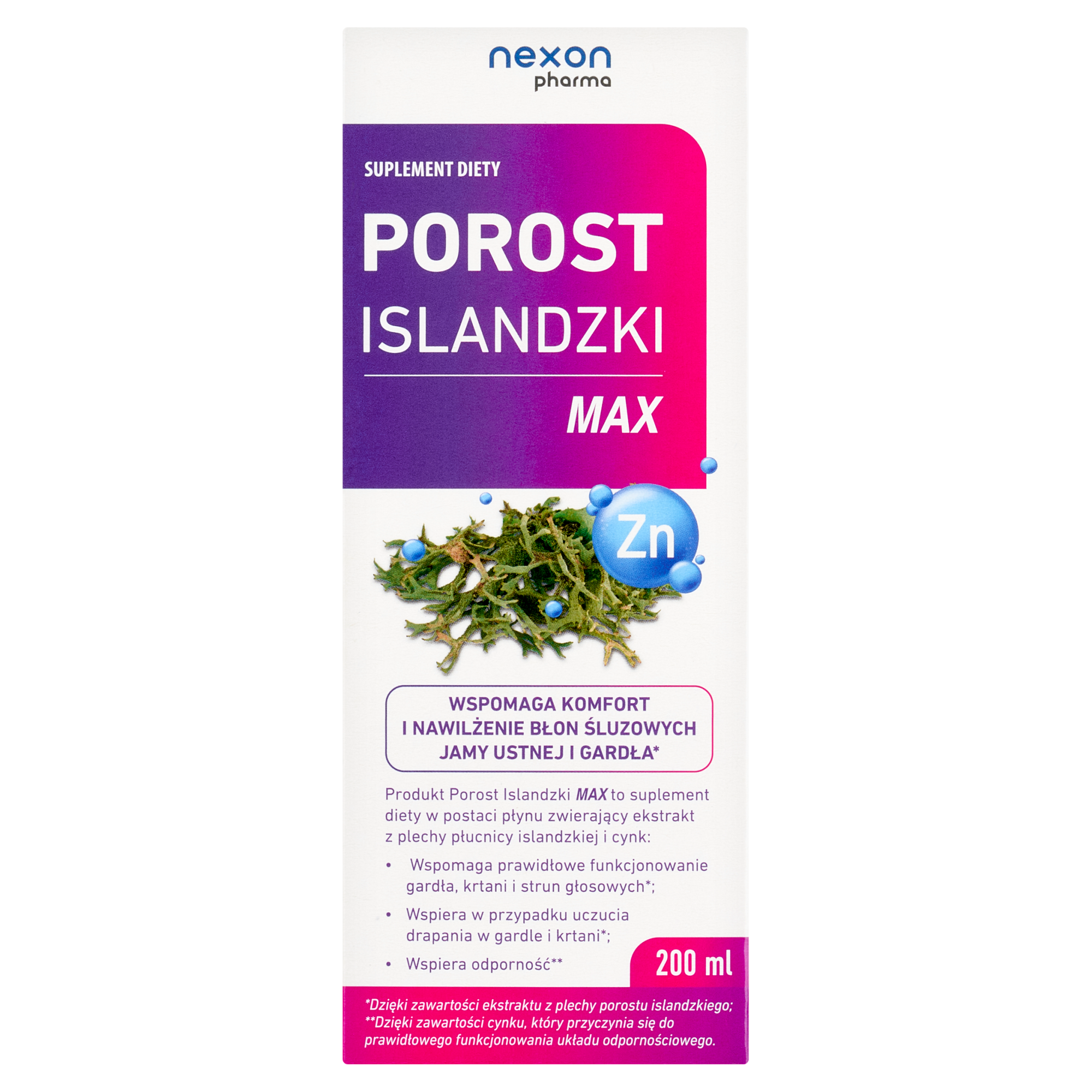 Porost Islandzki Max syrop, 200 ml zdjęcie