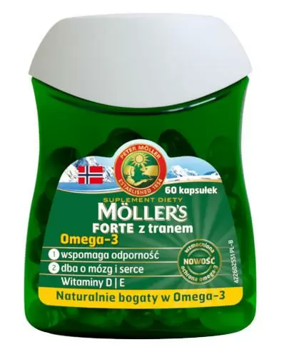 Mollers Forte z tranem Omega-3 60 kapsułek zdjęcie