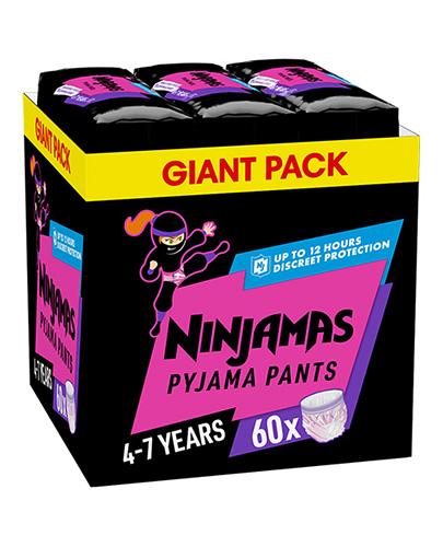 Pampers Ninjamas Dziewczynka Pieluchomajtki 4-7 lat, 60 sztuk zdjęcie