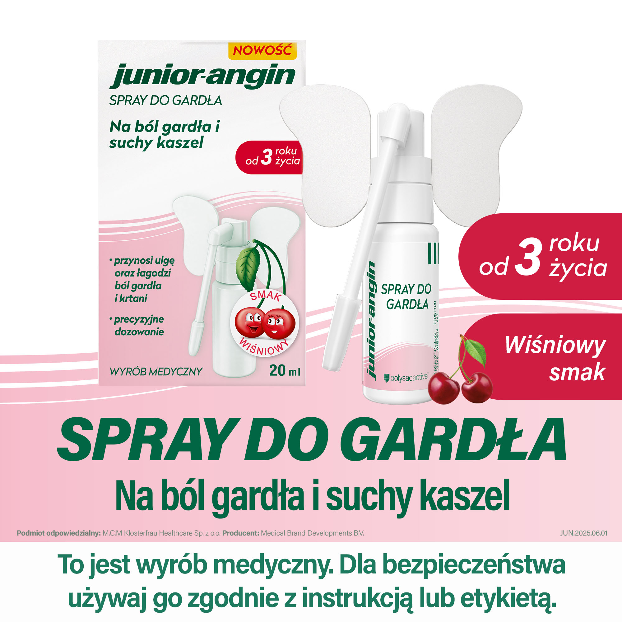 Junior-angin spray do gardła, 20 ml
