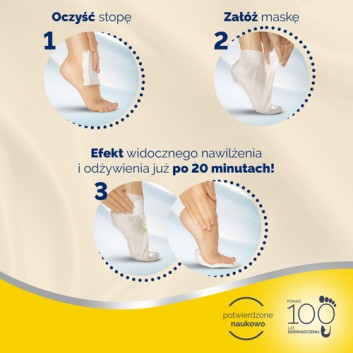 Scholl PediMask skarpetki nawilżające do stóp z olejkiem makadamia SPA 1 para