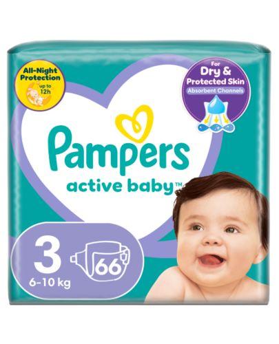 Pampers Active Baby 3 pieluchy 6-10 kg 66 sztuk zdjęcie