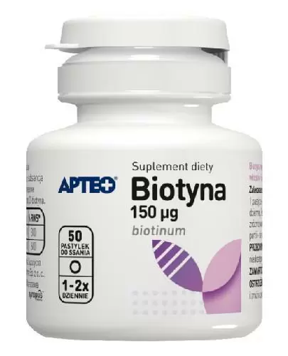 Apteo Biotyna 150mcg 50 pastylek zdjęcie