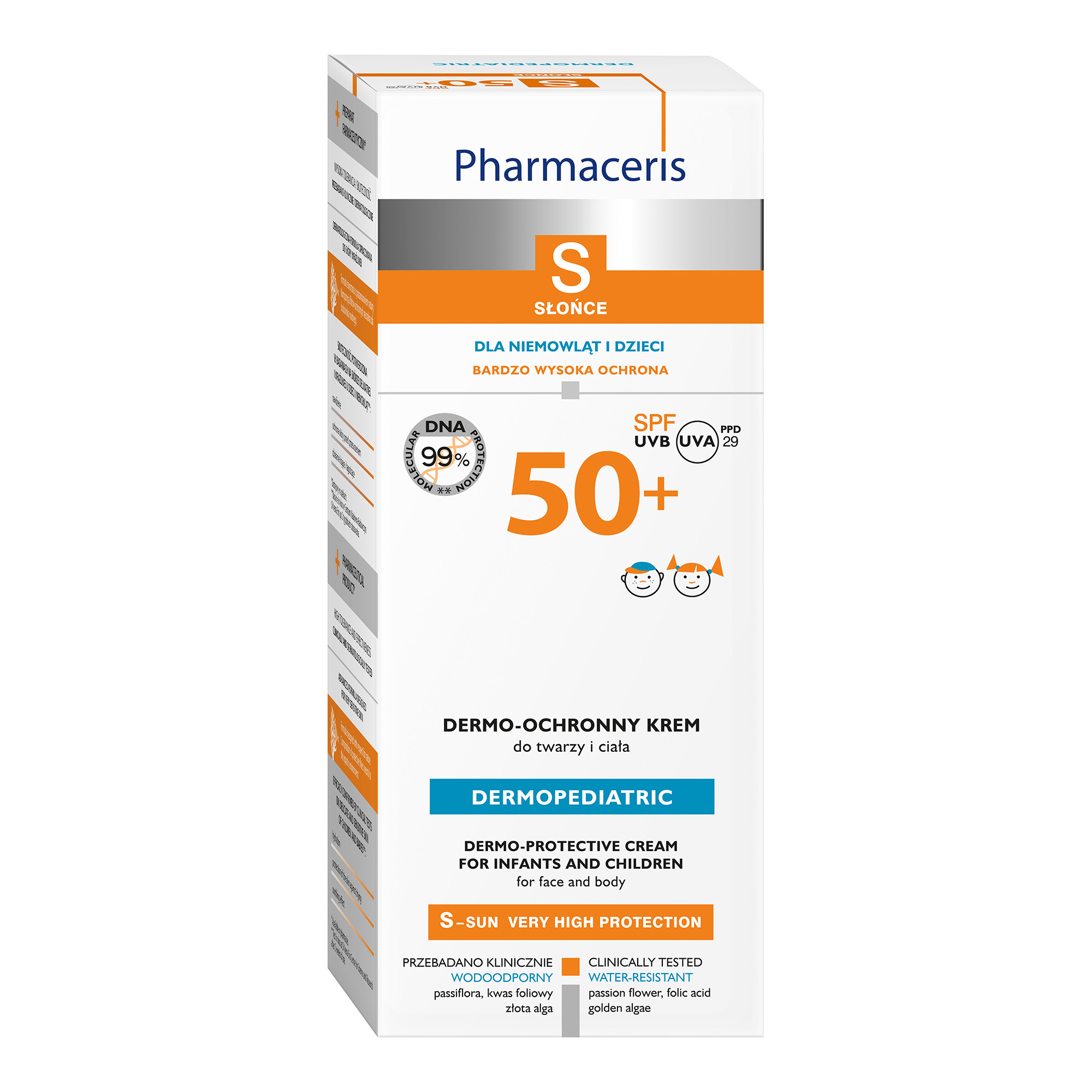 Pharmaceris S DERMOPEDIATRIC, Dermo-ochronny krem do twarzy i ciała dla niemowląt i dzieci SPF 50+, 125 ml zdjęcie