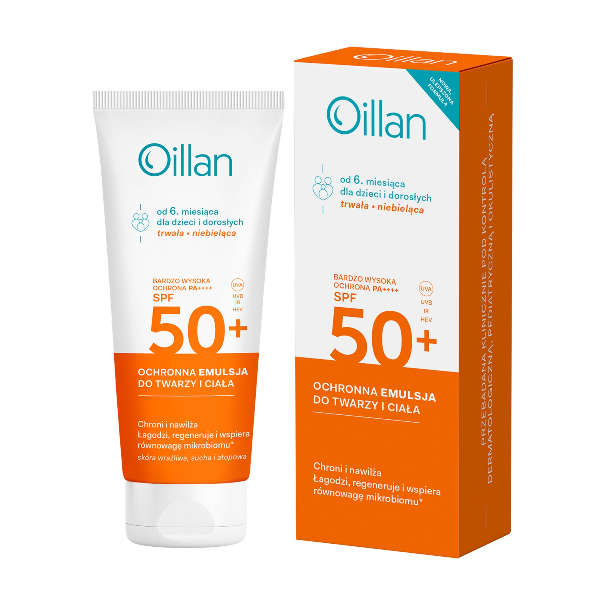 Oillan Sun, Ochronna emulsja do twarzy i ciała, 100 ml