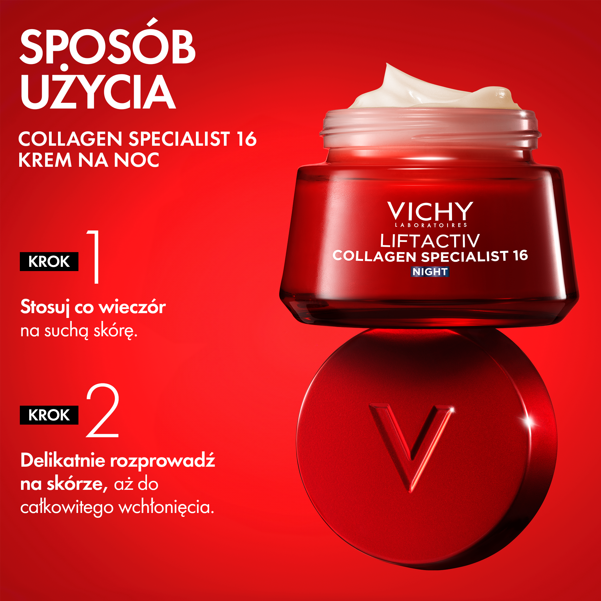 Vichy, Liftactiv Collagen Specialist, krem przeciwzmarszczkowy na noc, 50 ml