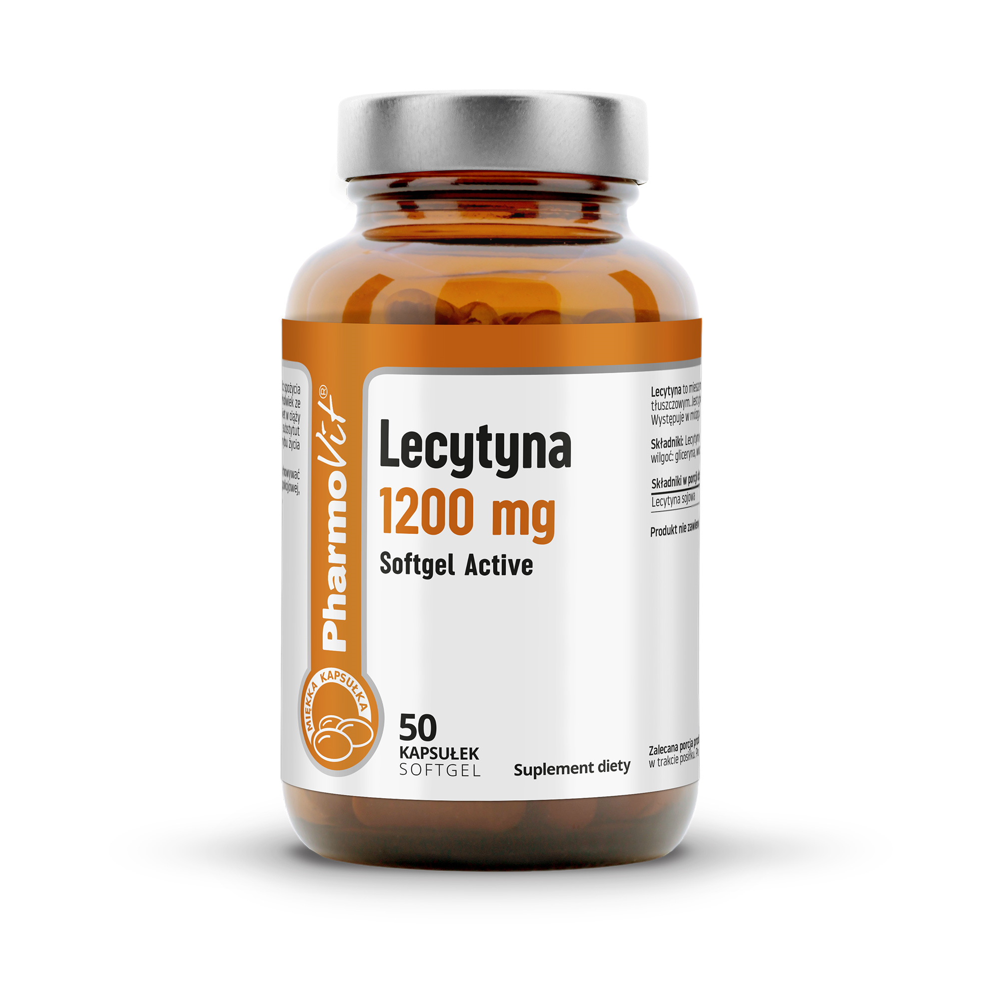 Pharmovit Lecytyna 1200 mg Softgel Active, kapsułki, 50 sztuk zdjęcie