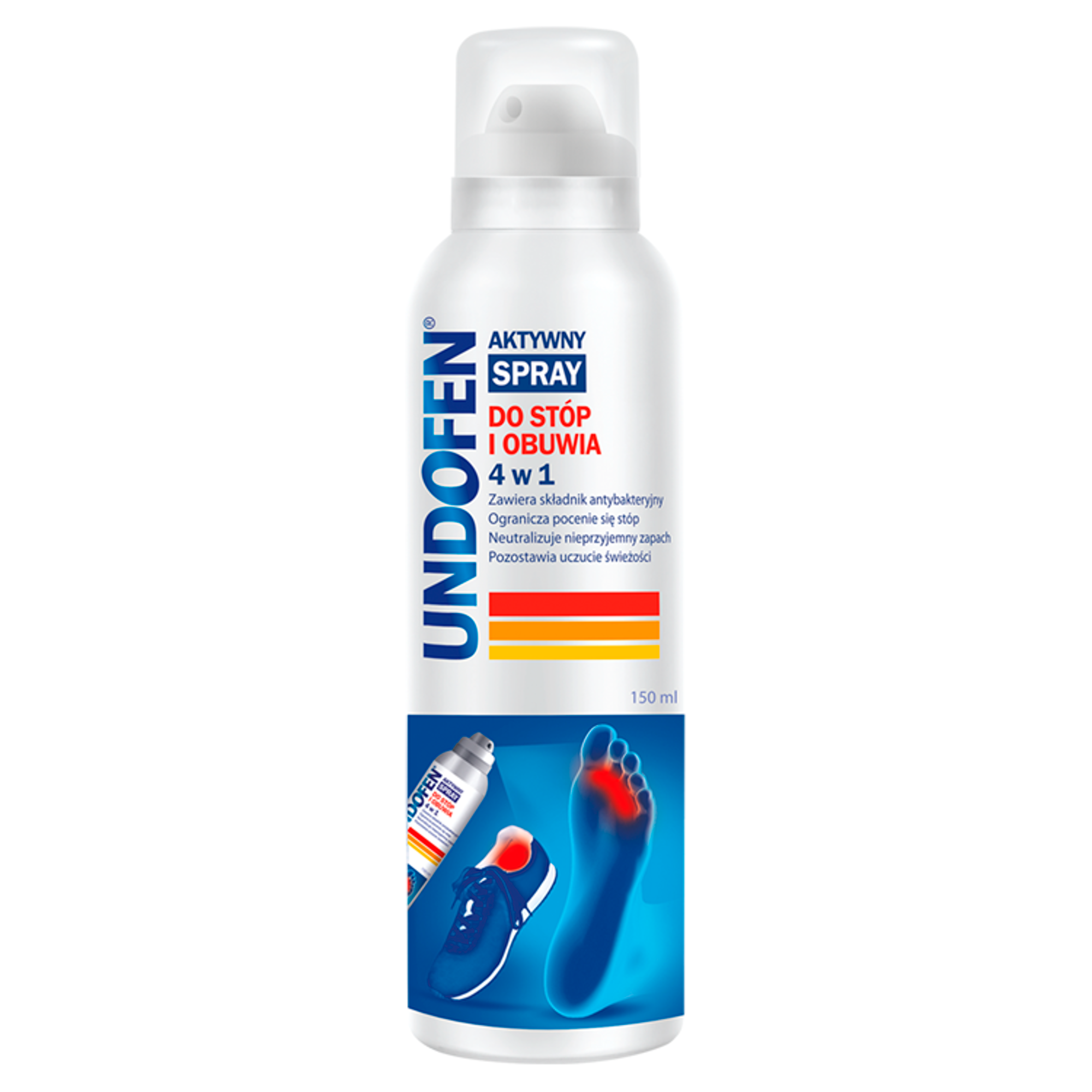 Undofen, aktywny spray do stóp i obuwia 4 w 1, 150 ml zdjęcie