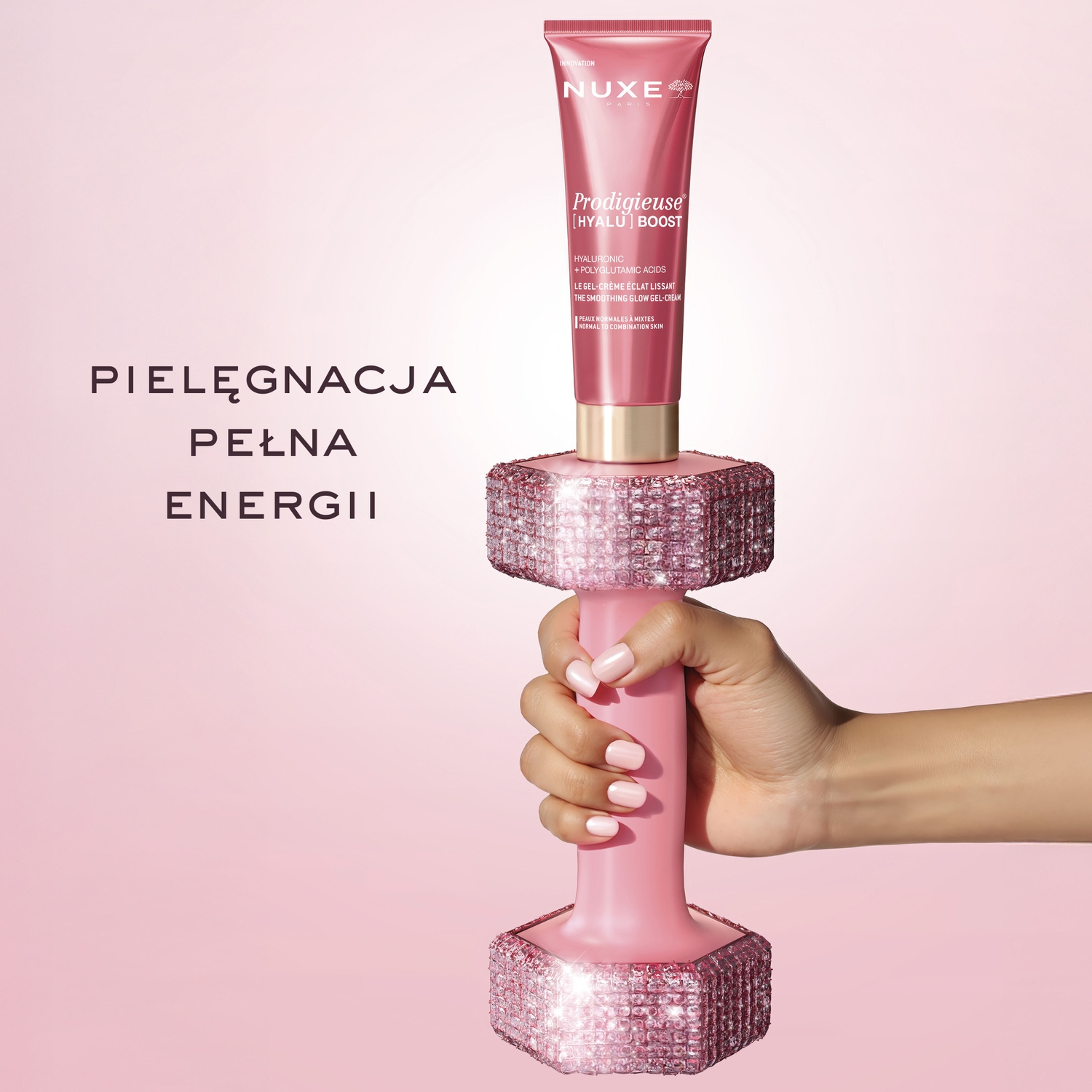 Nuxe Prodigieuse Hyalu Boost, Lekki nawilżająco - wygładzający krem do twarzy, 50 ml