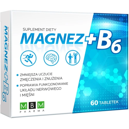 MBM Pharma Magnez + B6, 60 tabletek zdjęcie