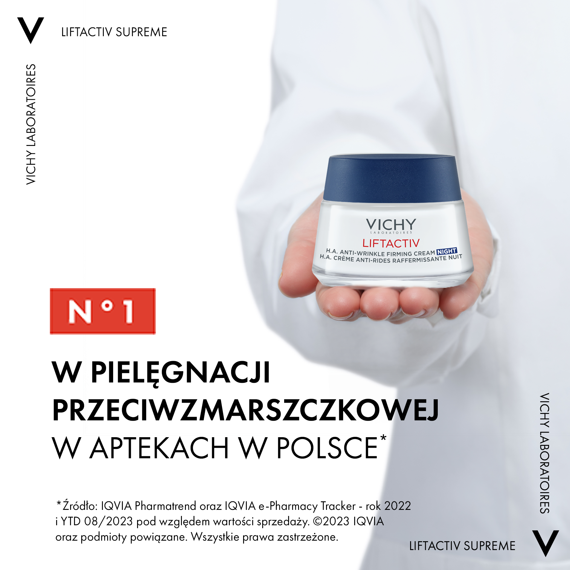 Vichy Liftactiv przeciwzmarszczkowy krem ujędrniający z kwasem hialuronowym na noc 50 ml