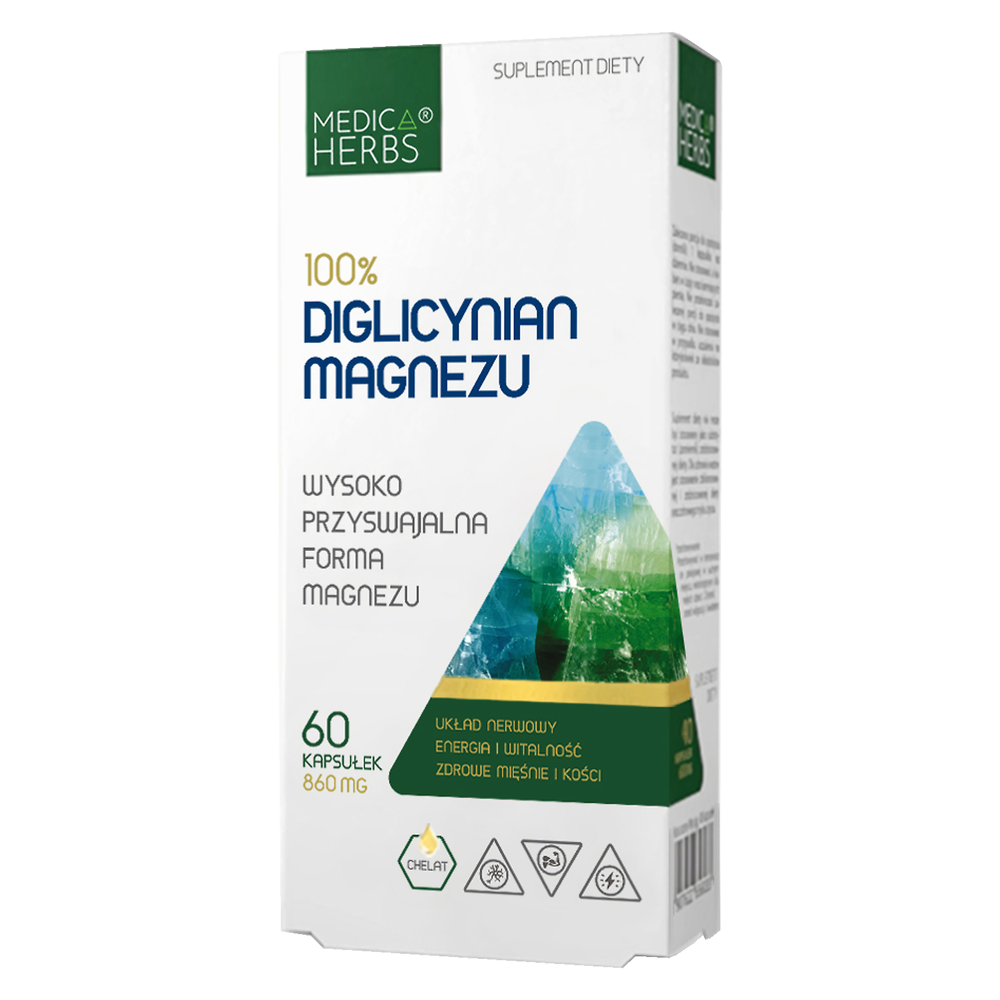 Medica Herbs 100% Diglicynian Magnezu, 60 kapsułek zdjęcie
