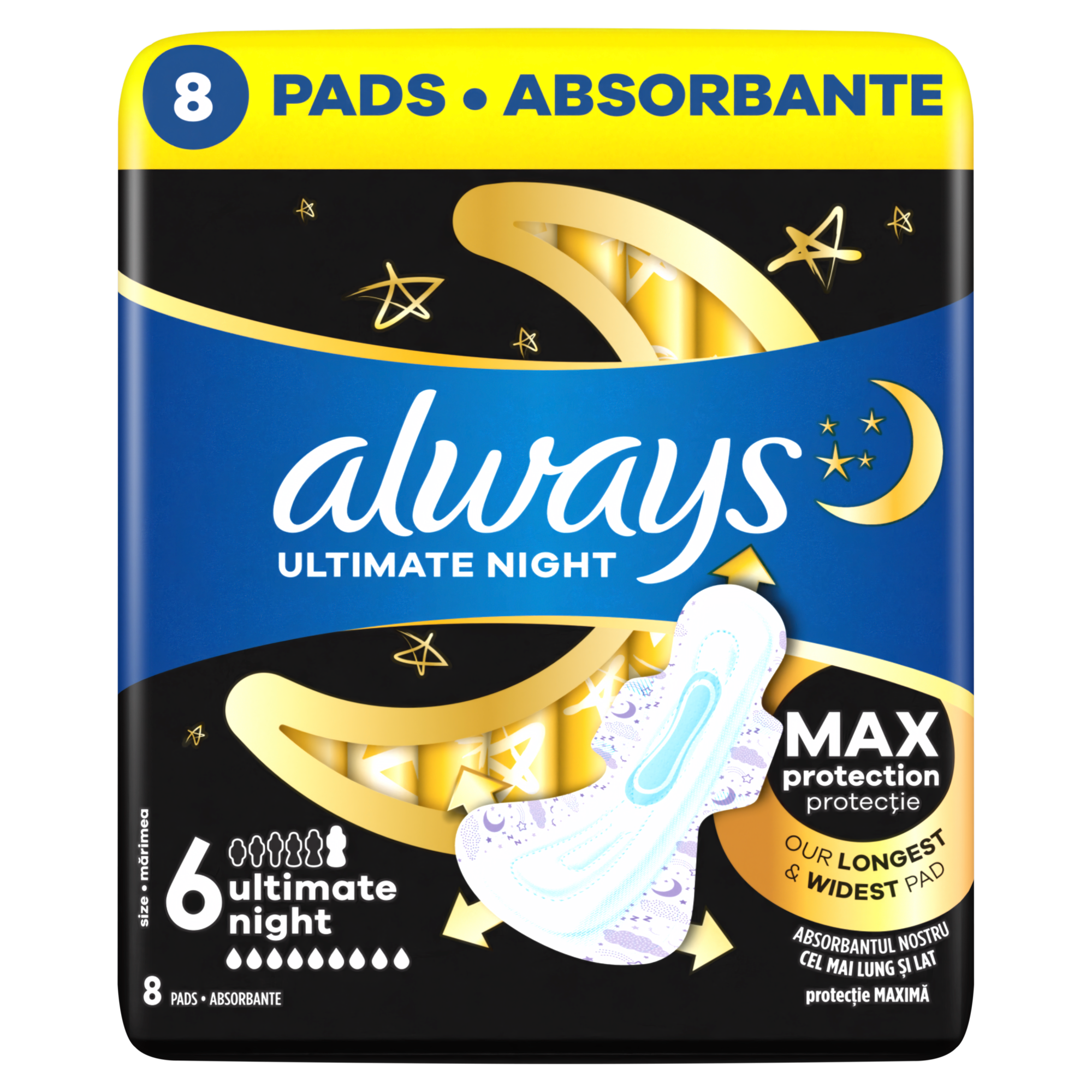 Always Ultimate Night, Podpaski ze skrzydełkami, rozmiar 6, 8 sztuk zdjęcie