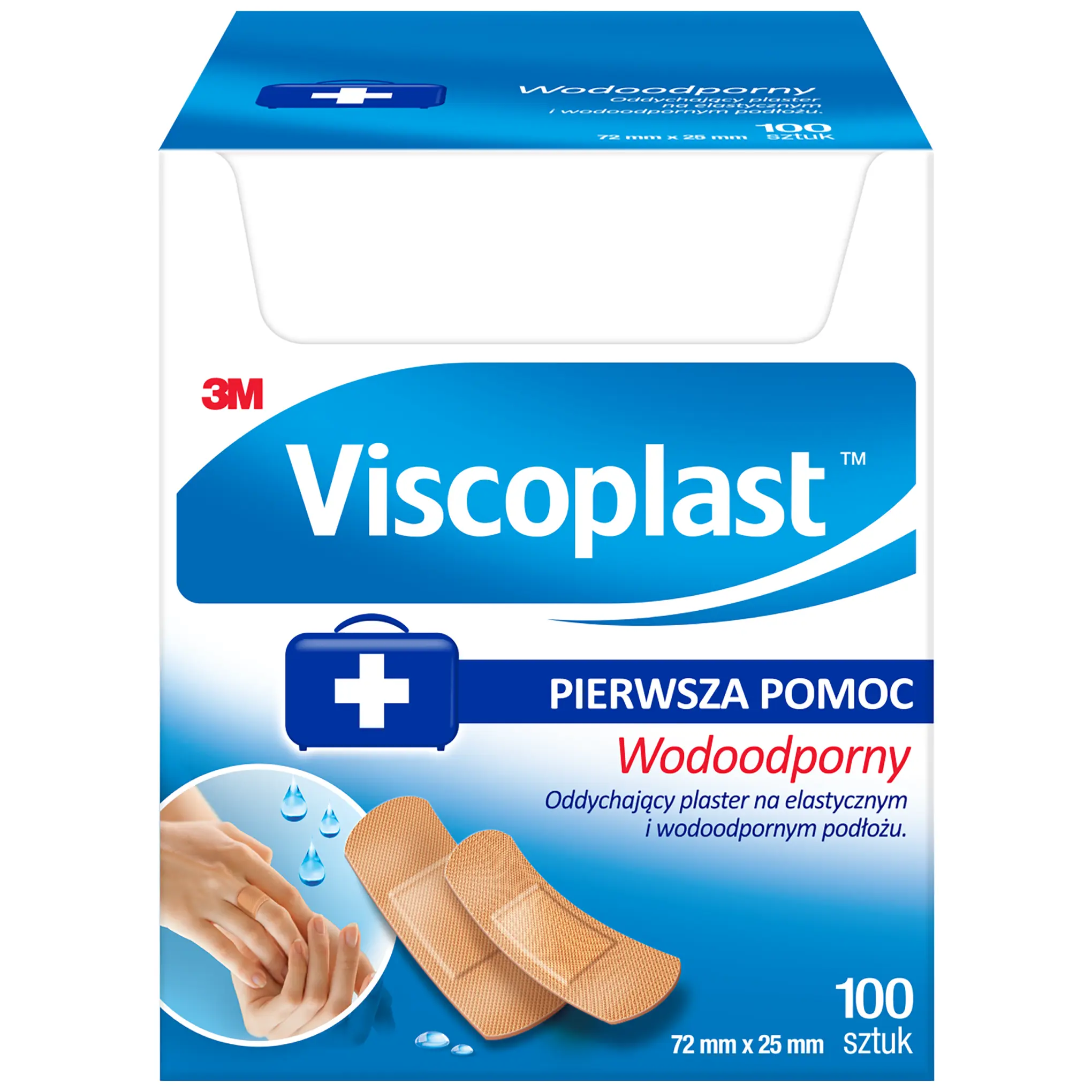 Plastry Wodoodporny 72mm x 25mm 100 sztuk Viscoplast zdjęcie