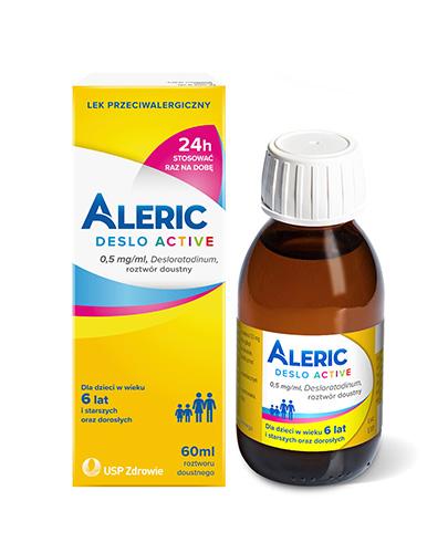 ALERIC DESLO ACTIVE Roztwór doustny 0.5 g/ml - 60 ml. Walka z alergią bez uczucia senności. zdjęcie