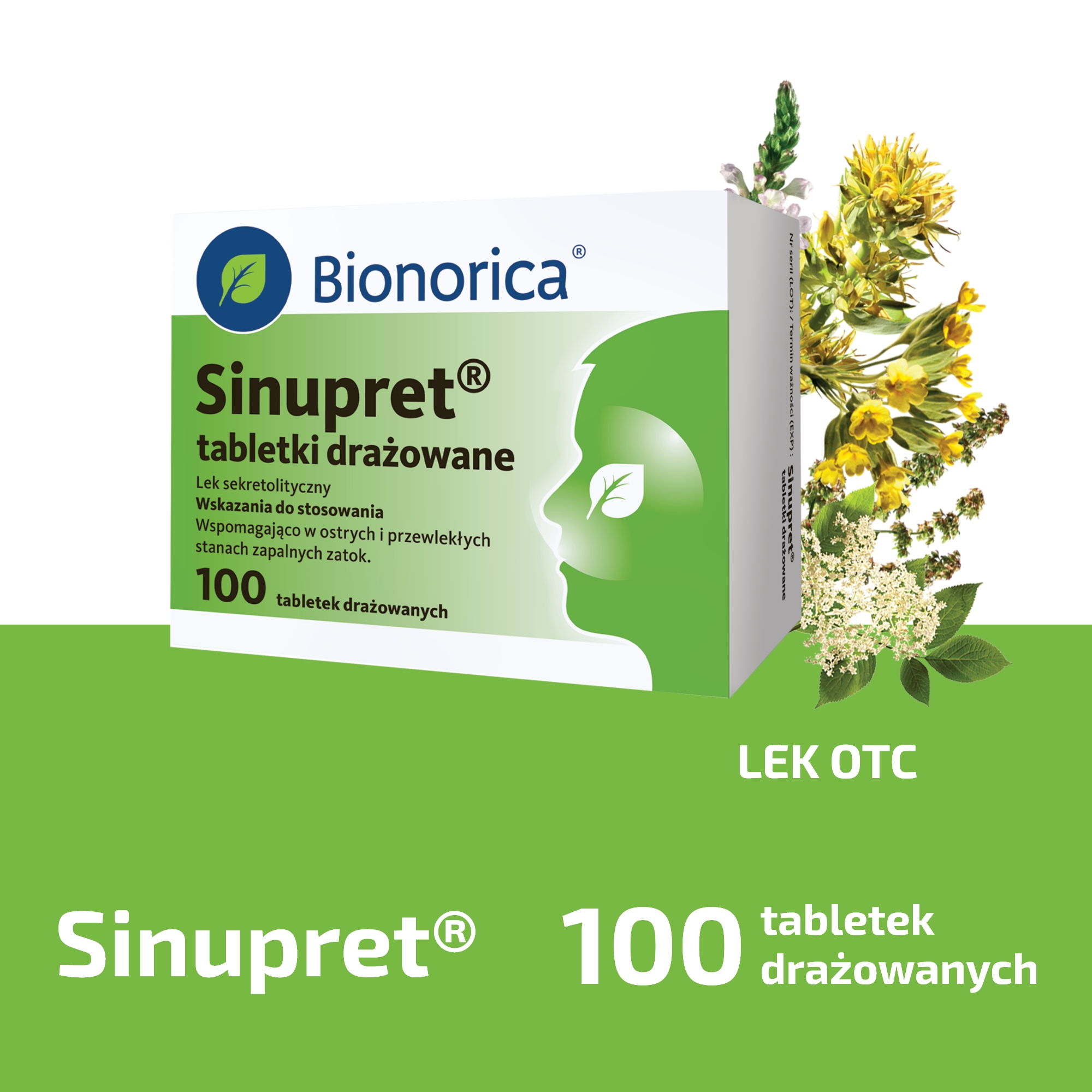 Sinupret, tabletki drażowane, 100 sztuk