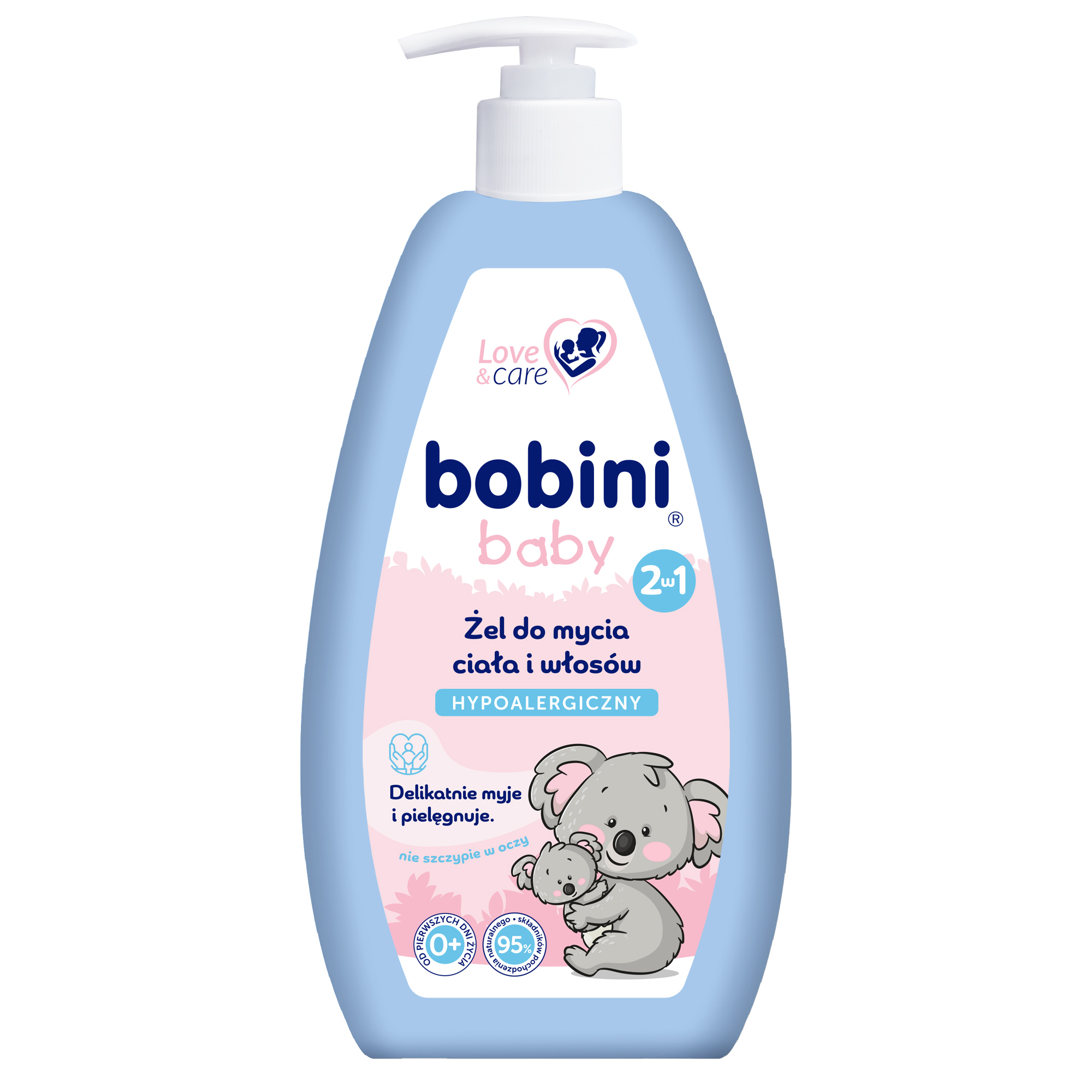 Bobini Baby żel do mycia ciała i włosów hypoalergiczny, 500 ml zdjęcie