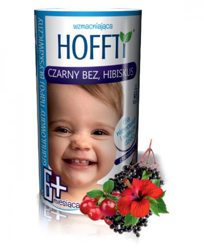 HOFFTI WZMACNIAJĄCA CZARNY BEZ, HIBISKUS Granulowany napój błyskawiczny od 6 m-ca - 180 g zdjęcie
