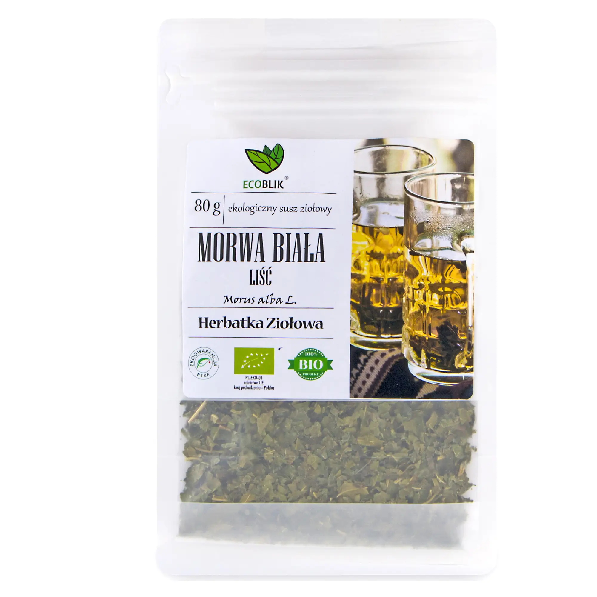 Ecoblik, Morwa biała liść Eko, 80 g zdjęcie
