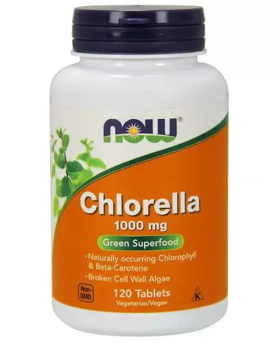 NOW Foods Chlorella 1000 mg 120 tabletek zdjęcie