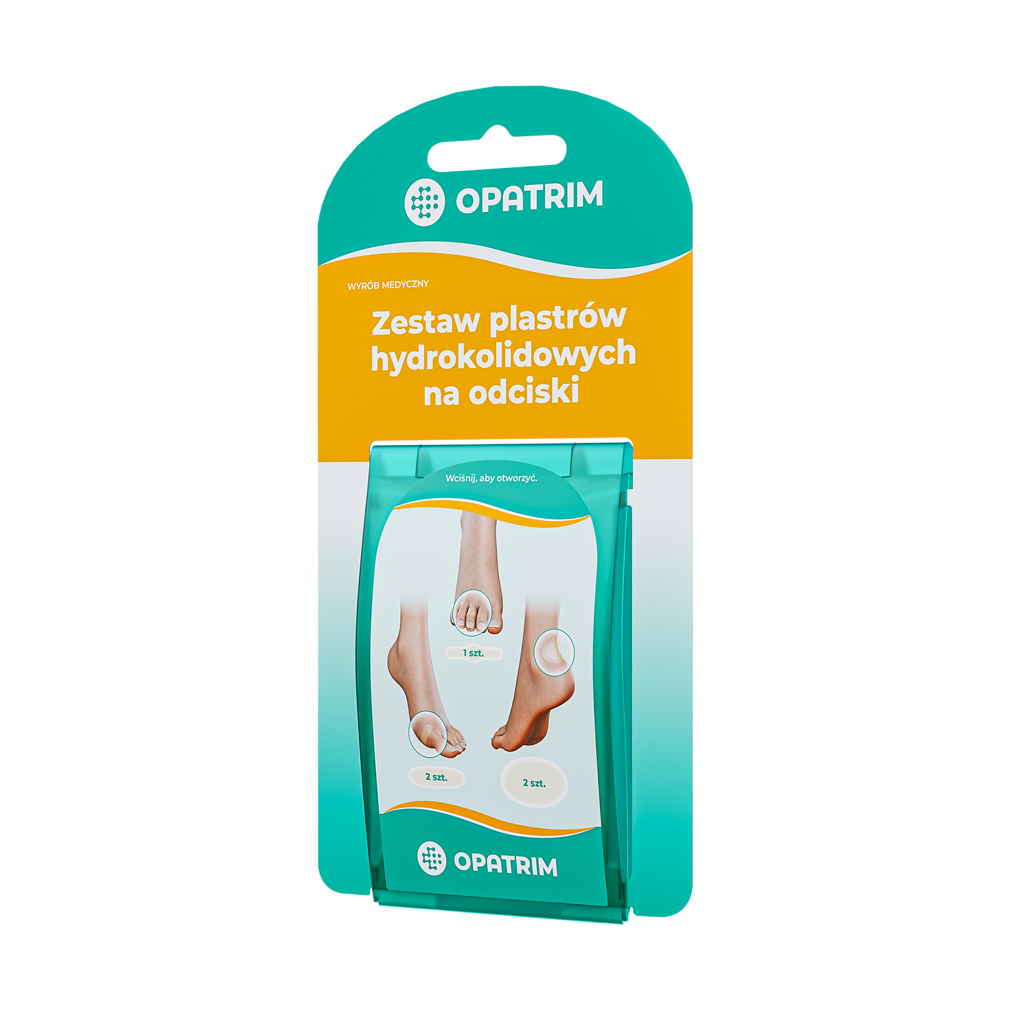 Opatrim Zestaw plastrów hydrokoloidowych na odciski, 5 sztuk