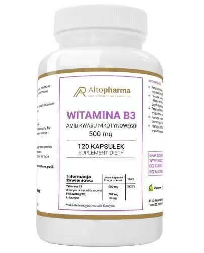 Altopharma Witamina B3 500 mg 120 kapsułek zdjęcie