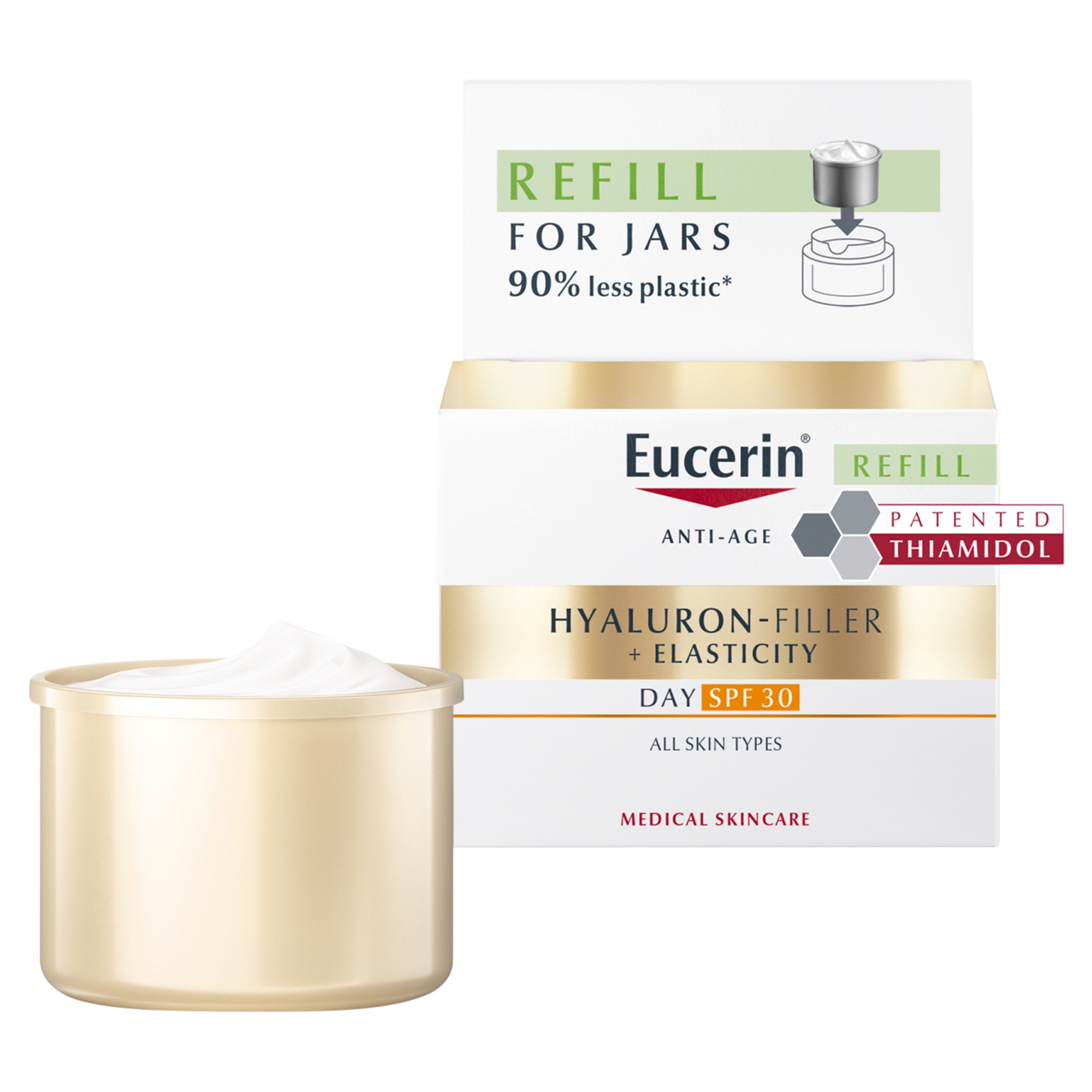 Eucerin Hyaluron-filler + elasticity krem na dzień SPF 30 do skóry dojrzałej przeciwzmarszczkowy, refill, 50 ml zdjęcie