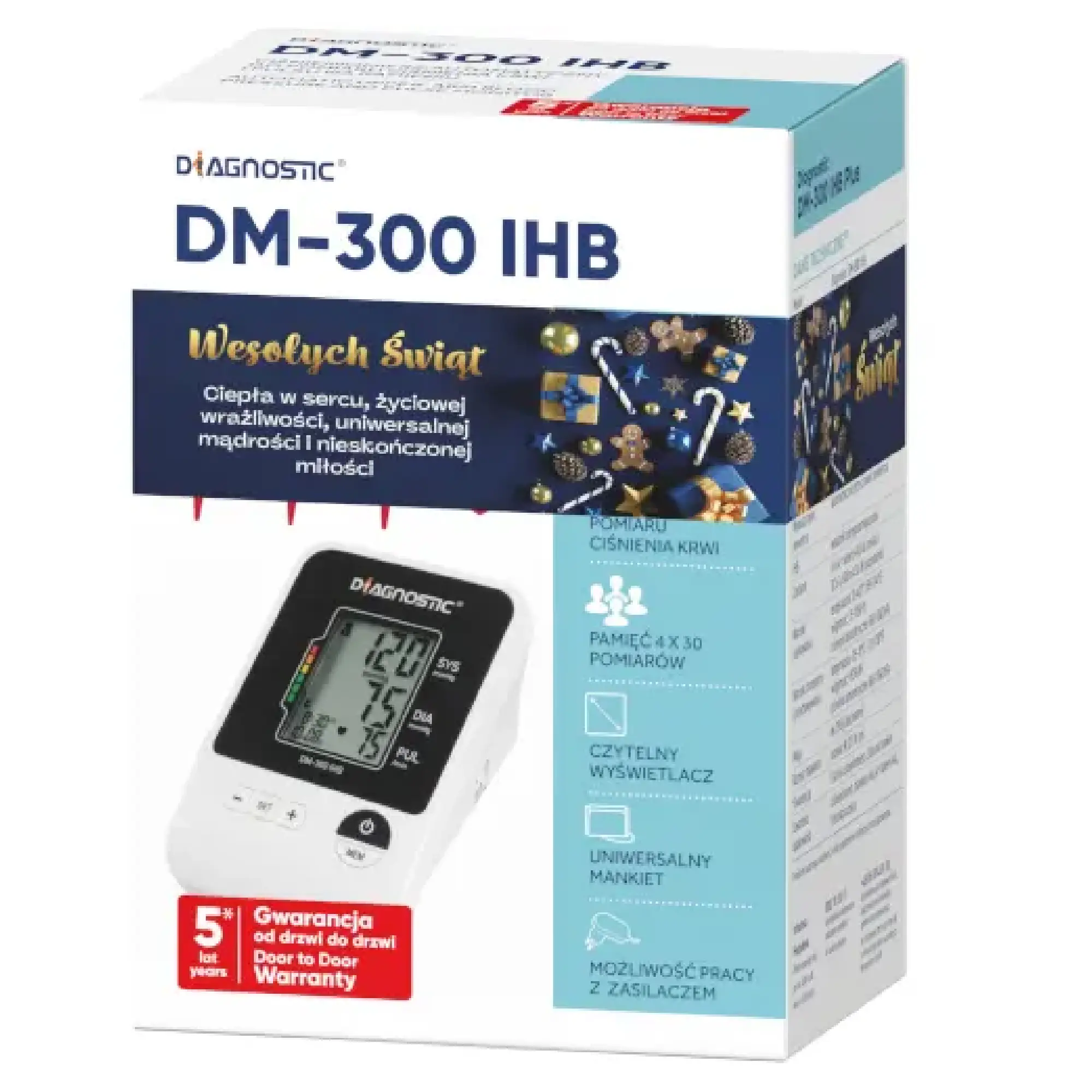 Diagnostic Ciśnieniomierz automatyczny naramienny DM-300 IHB, 1 sztuka zdjęcie