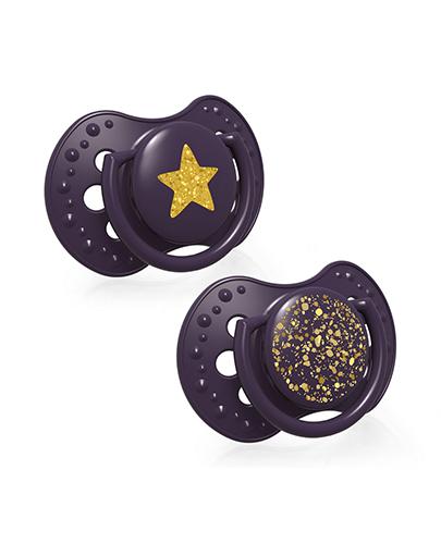 Lovi Smoczek silikonowy dynamiczny 6-18 m Stardust violet 22/892, 2 szt., cena, opinie, stosowanie zdjęcie