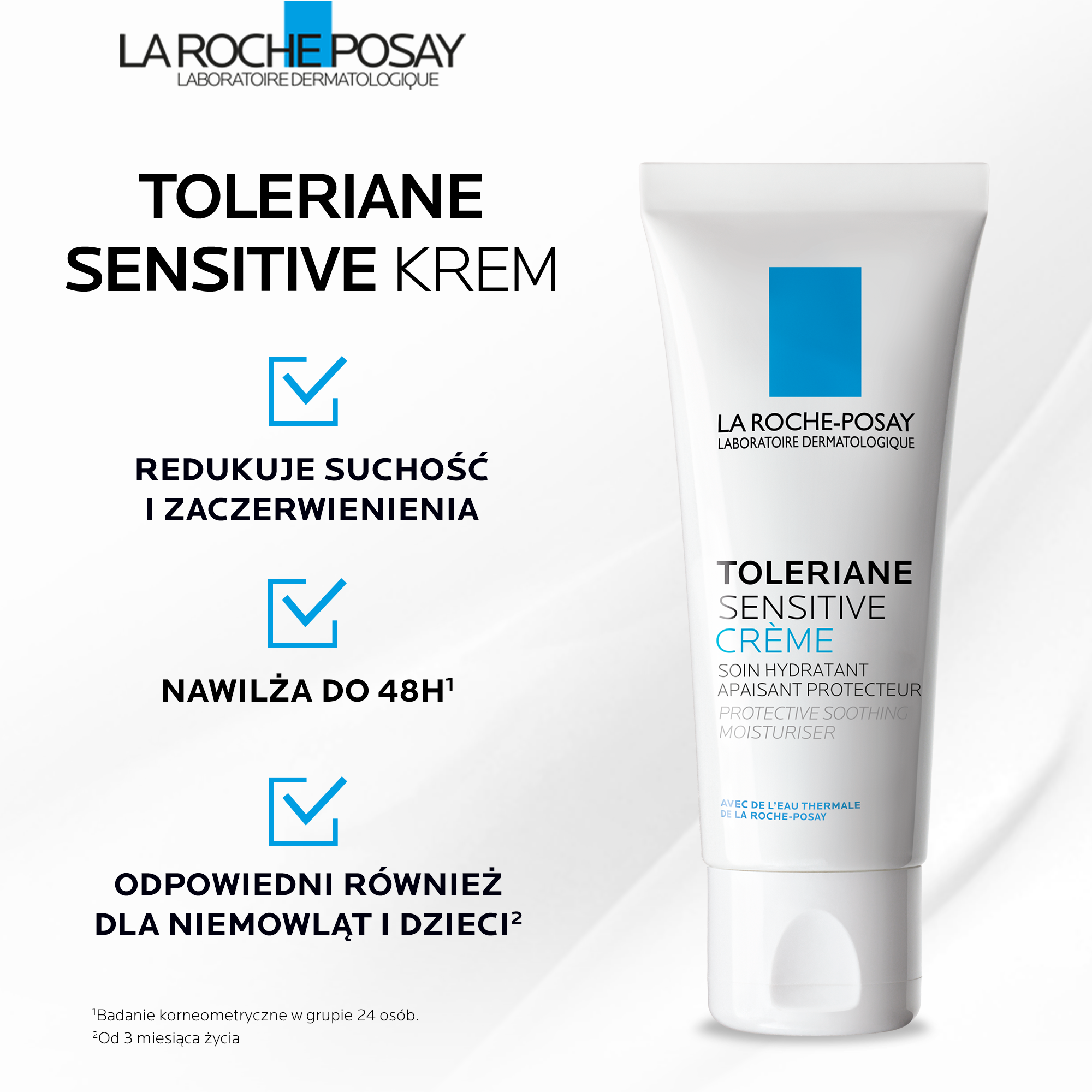 La Roche-Posay Toleriane Sensitive, Prebiotyczny krem nawilżający, 40 ml