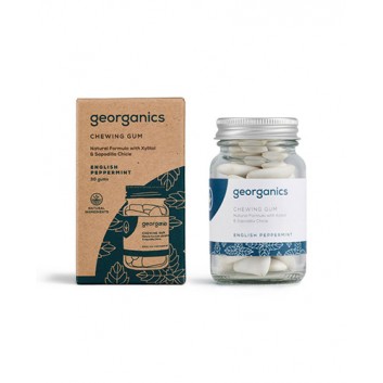 Georganics, Naturalna guma do żucia, English Peppermint, 30 sztuk