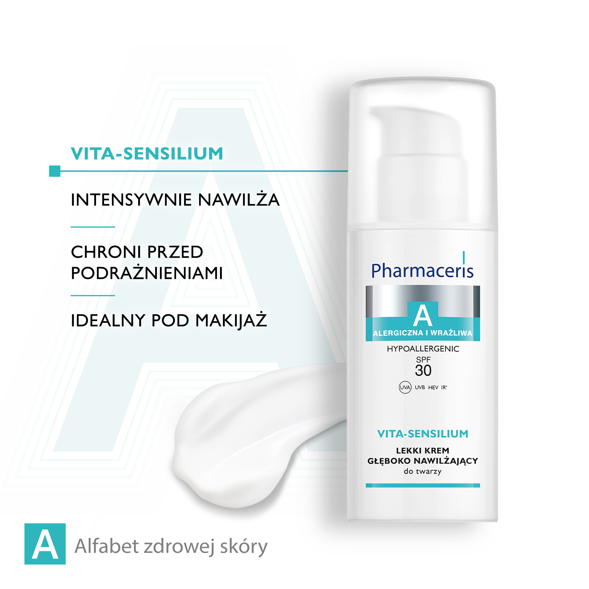 Pharmaceris A, lekki krem głęboko nawilżający do twarzy, SPF 30, 50 ml