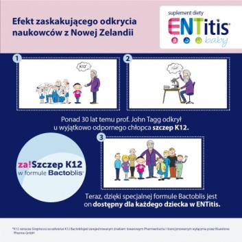 Entitis Baby, smak truskawkowy, saszetki, 30 sztuk