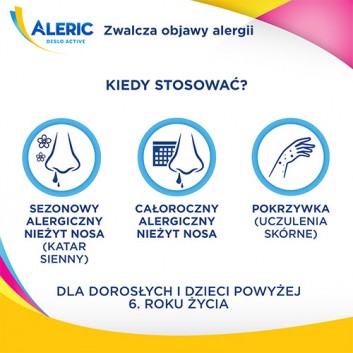 ALERIC DESLO ACTIVE Roztwór doustny 0.5 g/ml - 60 ml. Walka z alergią bez uczucia senności.
